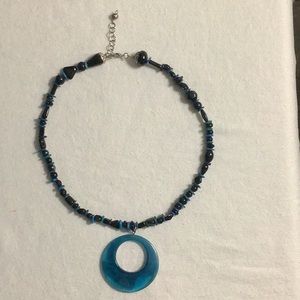 Black & Blue Lapis Chip Necklace